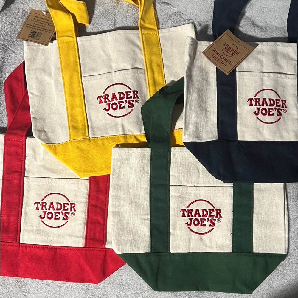 Trader Joe's Canvas Mini Tote Bags